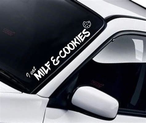 I Eat Milf And Cookies V Quote Wall Decal Art Sticker Vinyl Etsy