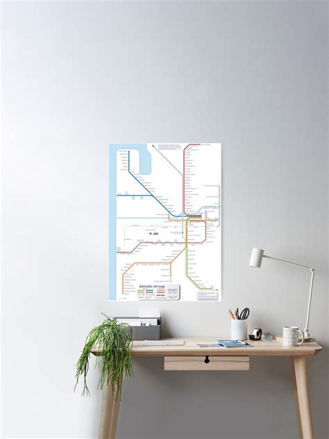 "Adelaide train and tram map" Poster for Sale by Railmaps | Redbubble