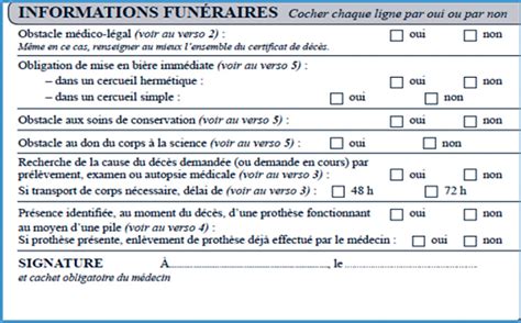 Certificat Deces