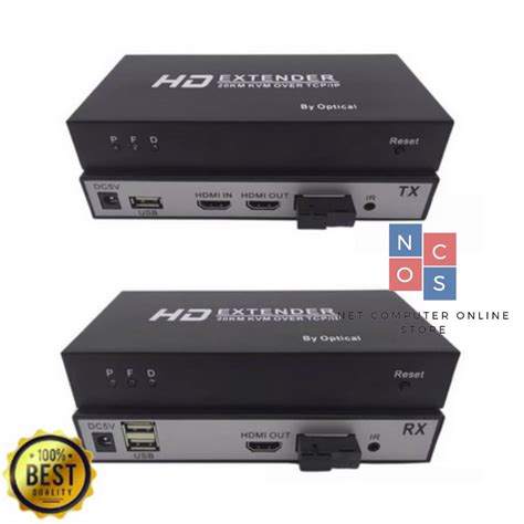 Jual Hdmi Kvm Extender Over Fiber Optic Up To 20km 1080p Netline