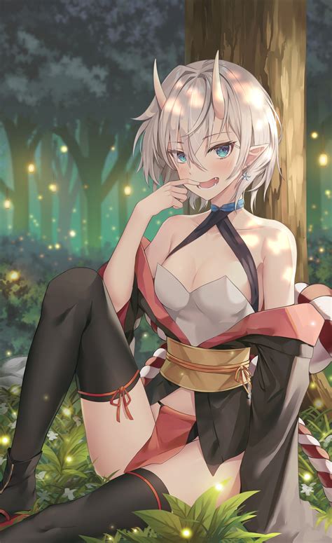 Shuvi Shuvi1125 Fundoshi Horns Japanese Clothes No Bra Pointy Ears