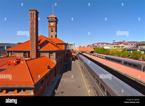 union station train station  portland oregon stock photo alamy