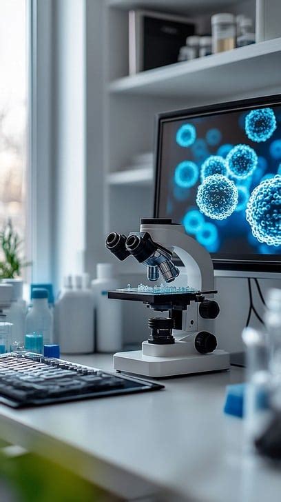 microscope research setup image laboratory microscope computer