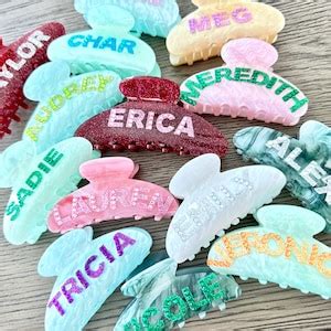 Personalized Hair Clip Custom Hair Claw Hair Barrettes Gift Custom Name