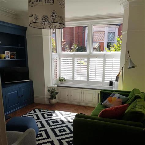 Caf Style Box Square Bay Window Shutters Absolute