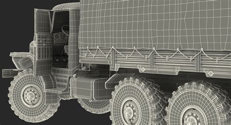 Military Truck URAL 4320 Russian 3D Model 149 3ds C4d Fbx Ma