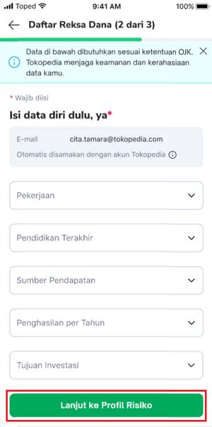 Cara Pengajuan Reksa Dana Tokopedia Care