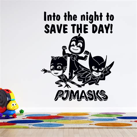 Pj Masks Superheroes Catboy Owlette Gekko Wall Decal 20 X 26