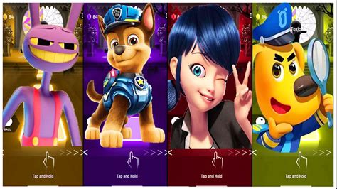 Digital Circus Jax Vs PAW Patrol Chase Vs LadyBug Miraculous Vs Sheriff