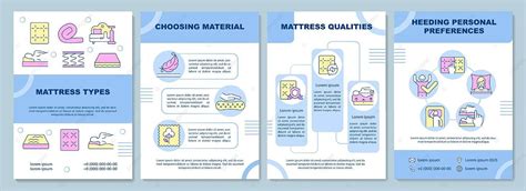 Choosing Mattress Brochure Template Leaflet Relaxation Business Vector