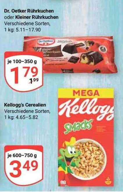 Dr Oetker R Hrkuchen Oder Kleiner R Hrkuchen Oder Kellogg S Cerealien