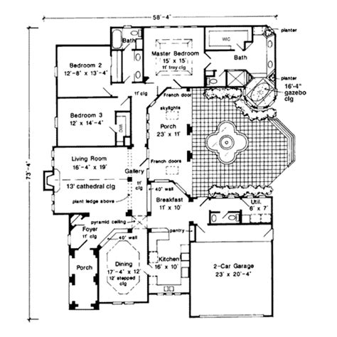 Mediterranean Style House Plan 3 Beds 2 5 Baths 2360 Sq Ft Plan 410 209