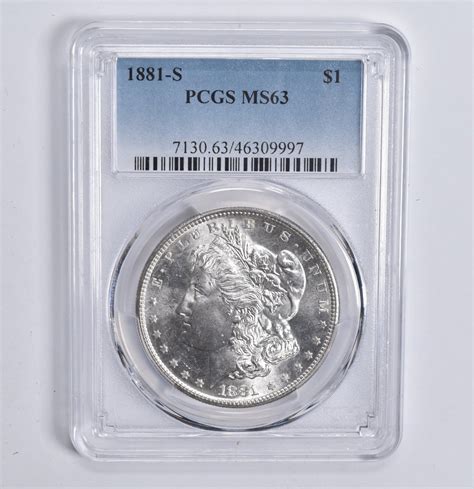 MS63 1881 S Morgan Silver Dollar Graded PCGS Property Room