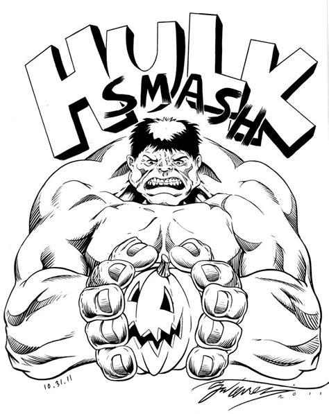 Printable Hulk Coloring Pages