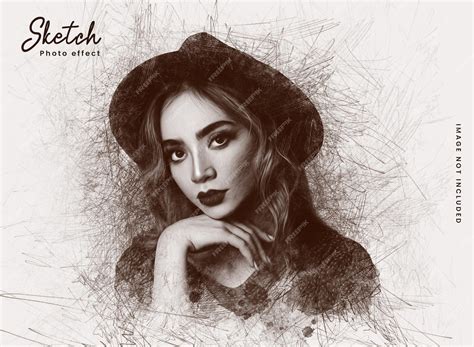 Premium Psd Pencil Sketch Photo Effect Template