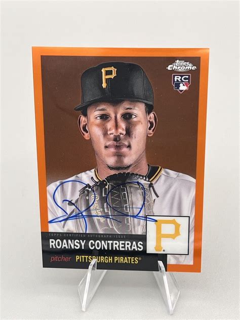 Topps Chrome Platinum Anniversary Orange Roansy Contreras Auto