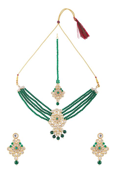 Buy Khwaab By Sanjana Lakhani Beads And Stone Encrusted Layered