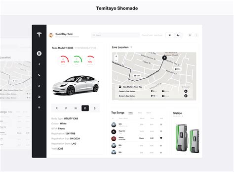 Tesla Car Dashboard on Behance