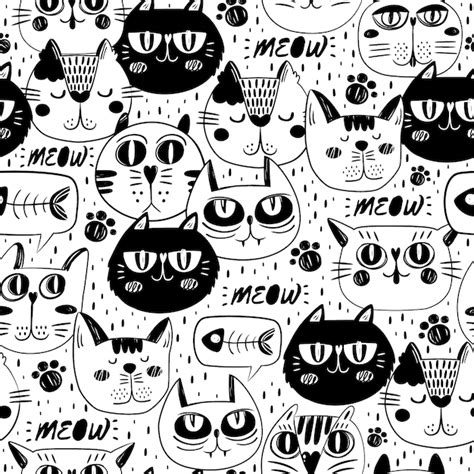 Vectores E Ilustraciones De Fondo Gatos Dibujo Para Descargar Gratis Freepik