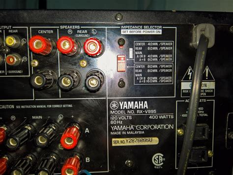 Yamaha RX V995 AV Receiver Amplifier Audio Soundbars Speakers