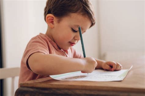 Preschool Kids Writing Stock Photos Pictures And Royalty Free Images