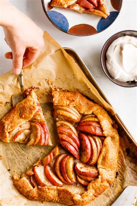 Rustic Apple Galette With Whipped Cream Reluctant Entertainer