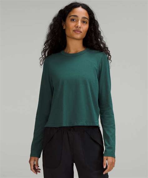 Lululemon Classic Fit Cotton Blend Long Sleeve Shirt Vapor Lulu