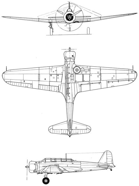 Nakajima B5N Blueprint for Military Aircraft Design