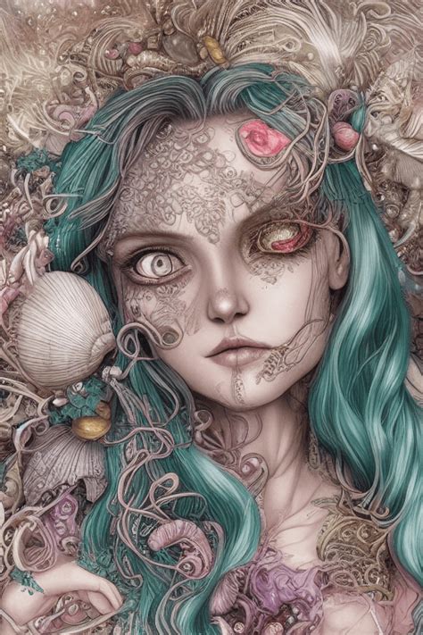 Beautiful Hyper Detailed Mermaid Skeleton · Creative Fabrica