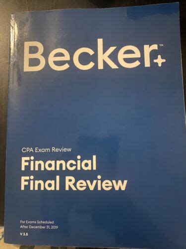 Becker Professional Education Cpa Exam Review V 3 5 Financial Final