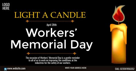 Workers Memorial Day Poster Template Postermywall