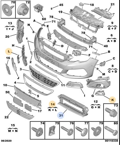 Peugeot Front Fog Lamp Surround Trim Peugeot Parts Direct