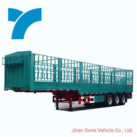 Domi Heavy Duty Axles Ft Fence Cargo Semi Trailer T Fence