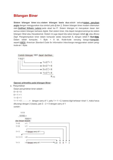 Contoh Soal Dan Jawaban Sistem Bilangan Biner