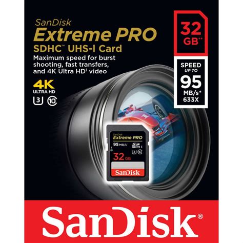 Memoria Sd Sandisk Extreme Pro 32gb 95mb S 4k U3 Original Cuotas Sin