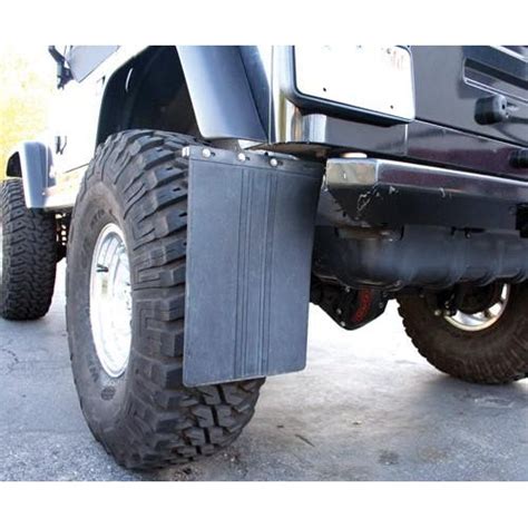 Teraflex Mud Flaps Kit Tj Jk Jl Wrangler 4808401 Double Black Offroad