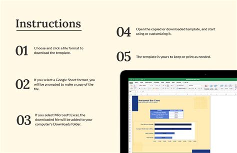 Horizontal Bar Chart - Excel, Google Sheets | Template.net