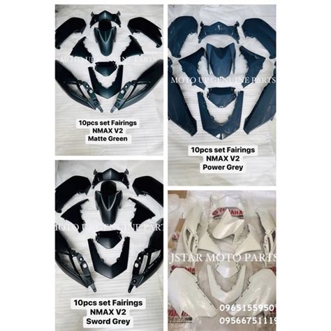 Nmax V2 10pcs Set Fairings Nmax V2 Yamaha Genuine Flairings Shopee