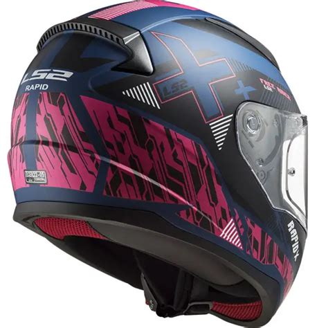 Casco Integrale Ls Ff Rapid Xtreet Matt Blu Viola Caschi