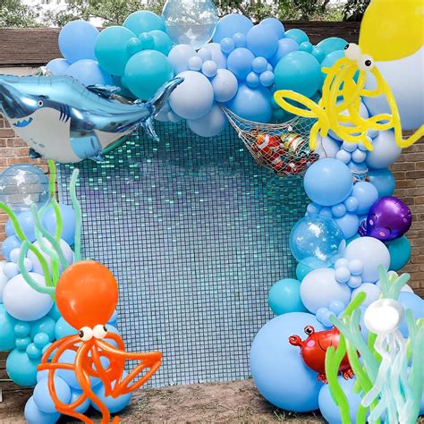 Ocean Theme Birthday Party Decorations Tiffany Blue Bobo Balloons