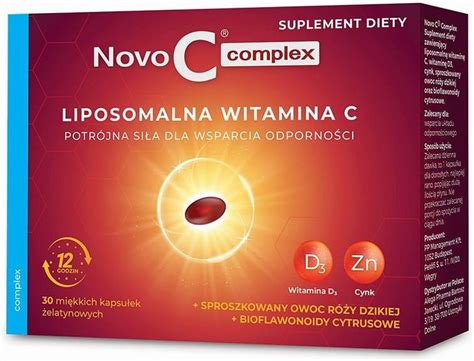 Novo C Complex Witamina C Liposomalna Witamina D3 Cynk