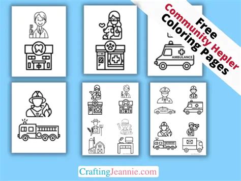 20 Community Helper Coloring Pages Free Printable