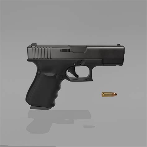 Glock 19 3d model — polycount