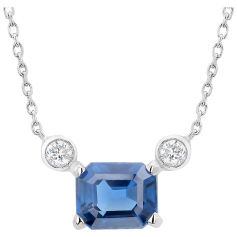 Two Color Gold Sapphire Diamond Drop Pendant For Sale At Stdibs