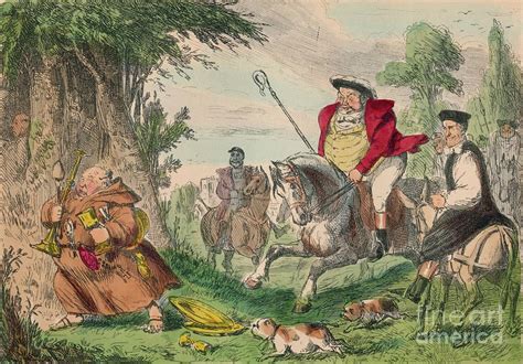 Henry Viii Monk Hunting 1850 Artist Drawing By Print Collector Fine