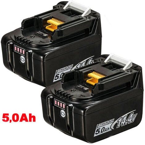 2 x 14 4V 5000mAh Li ion Ersatz Akku für Makita 14 4V Akku BL1430