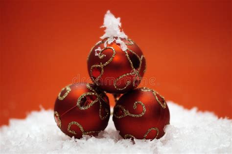 Red Christmas Ornaments stock photo. Image of festive, decorative - 311002