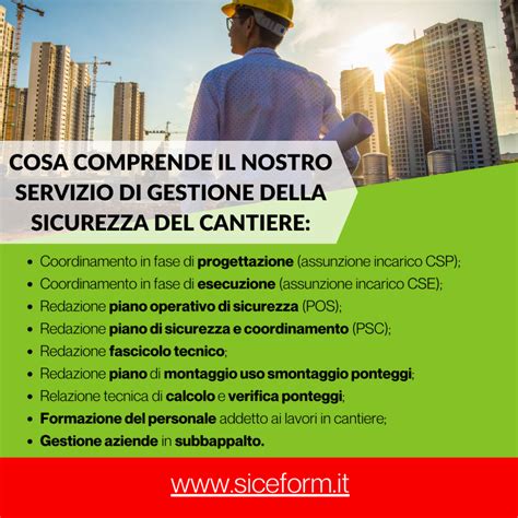 Servizio Di Gestione Della Sicurezza Del Cantiere SIC E FORM SRL