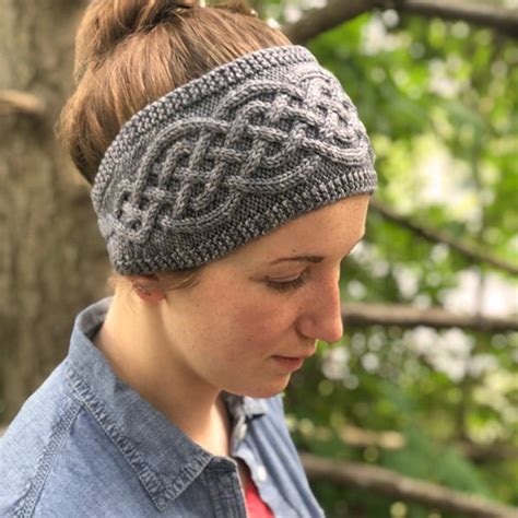 Cabled Headband Knitting Pattern Pdf Knit Headband Original Celtic