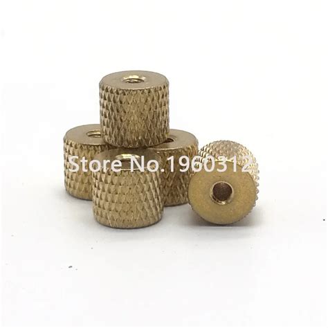 10pcs M2 M2.5 M3 M4 Knurled Nut Brass Thumb Nut Cylindrical Adjust For Water Cooling PC Case ...